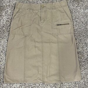 Eddie Bauer khaki midi skirt size 6